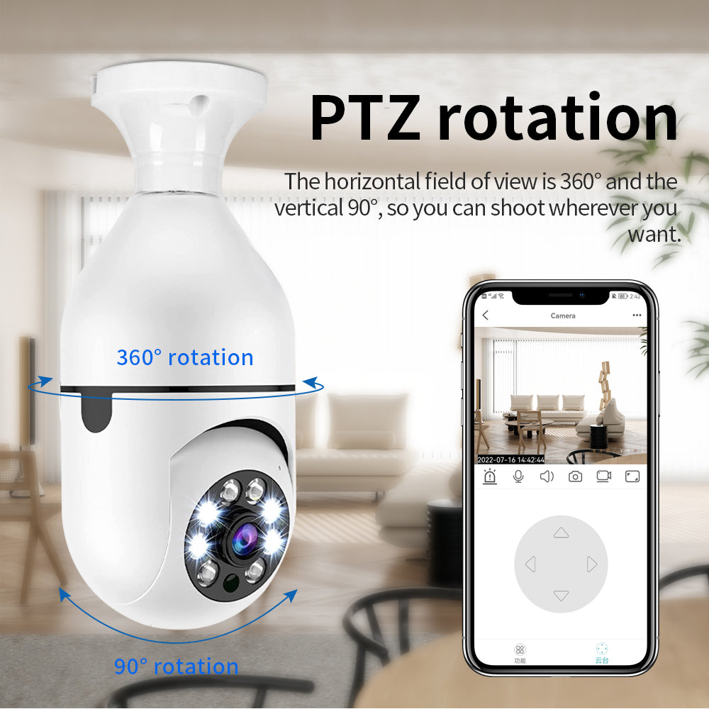 TAI VALLEY 1080P HD WIFI Security Surveillance Camera Bulb Smart Camera Voice Night Vision