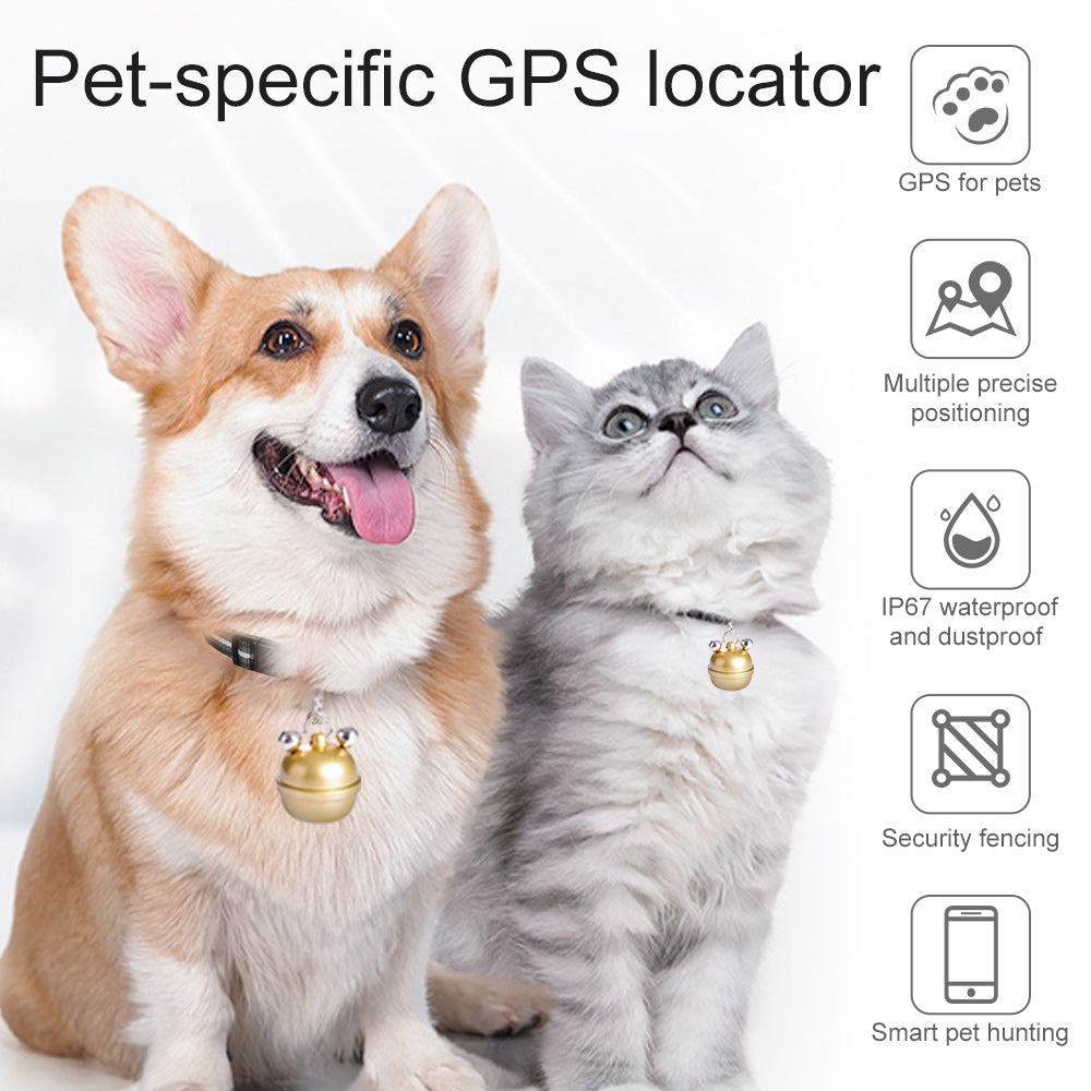 5Colour Cat Dog Pet Products Bell GPS Positioning Collar Waterproof Dustproof Quadruple Positioning G15