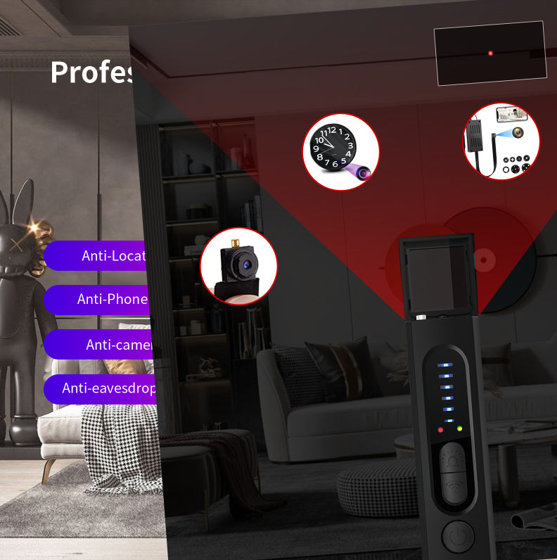 TAI VALLEY Infrared Detector Anti-peeping Anti-eavesdropping Detector Hotel Travel Anti-tracking Eavesdropping Alarm Scanner X13