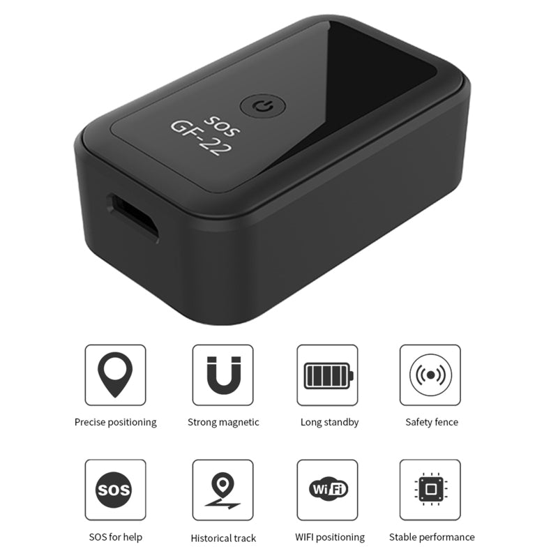 TAI VALLEY Car Map Navigation Locator Car Strong Magnetic GPS Free Installation Search and Rescue Device Anti-theft Alarm GF22