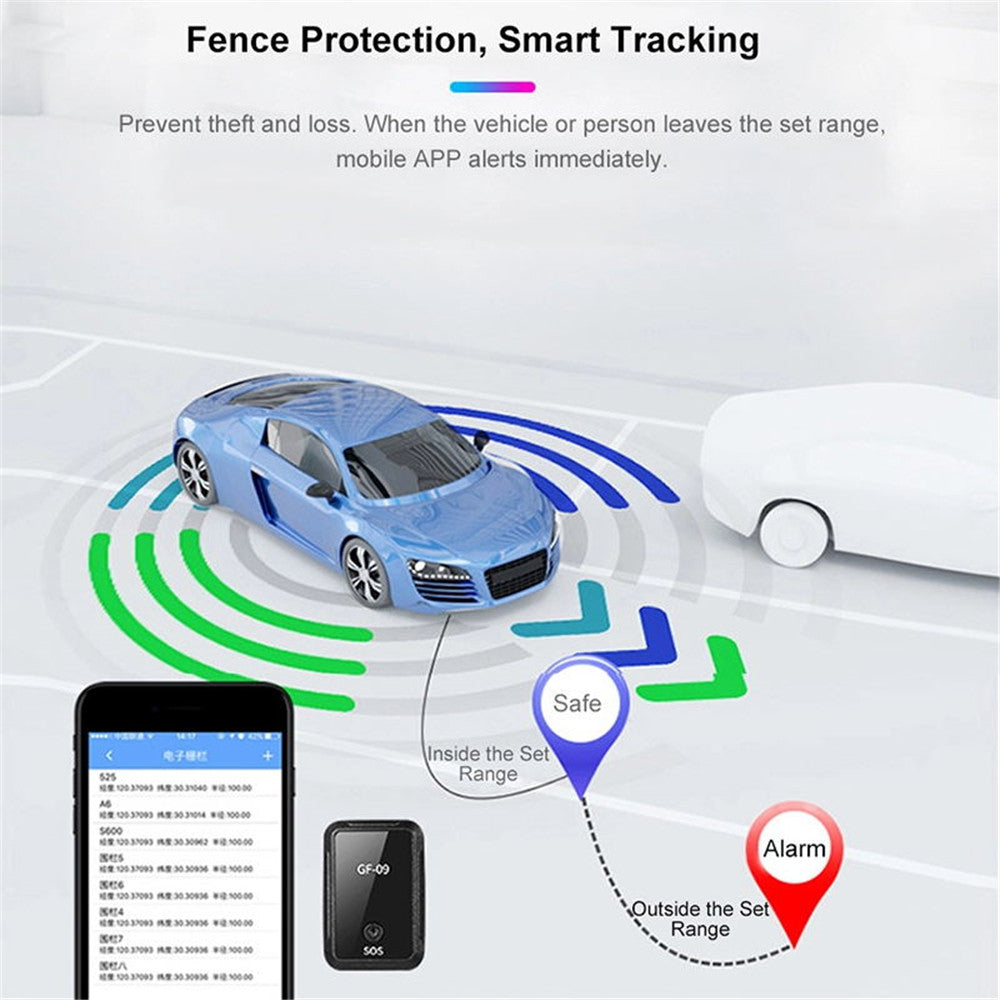 TAI VALLEY Car Map Navigation Locator Car Strong Magnetic GPS Free Installation Search and Rescue Device Anti-theft Alarm GF09