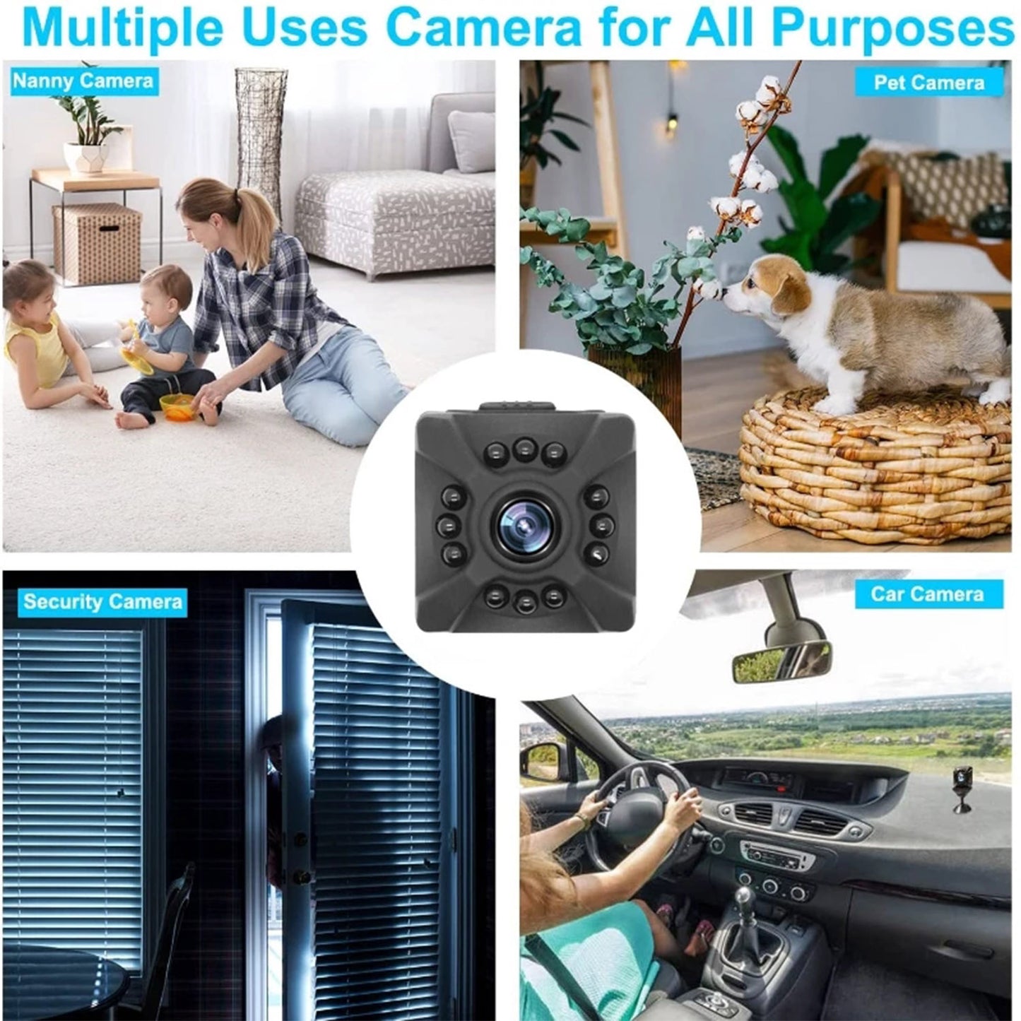 TAI VALLEY WIFI 1080P Home Security Smart Camera 12 Night Vision Lights AP Hotspot IR Detection Camera