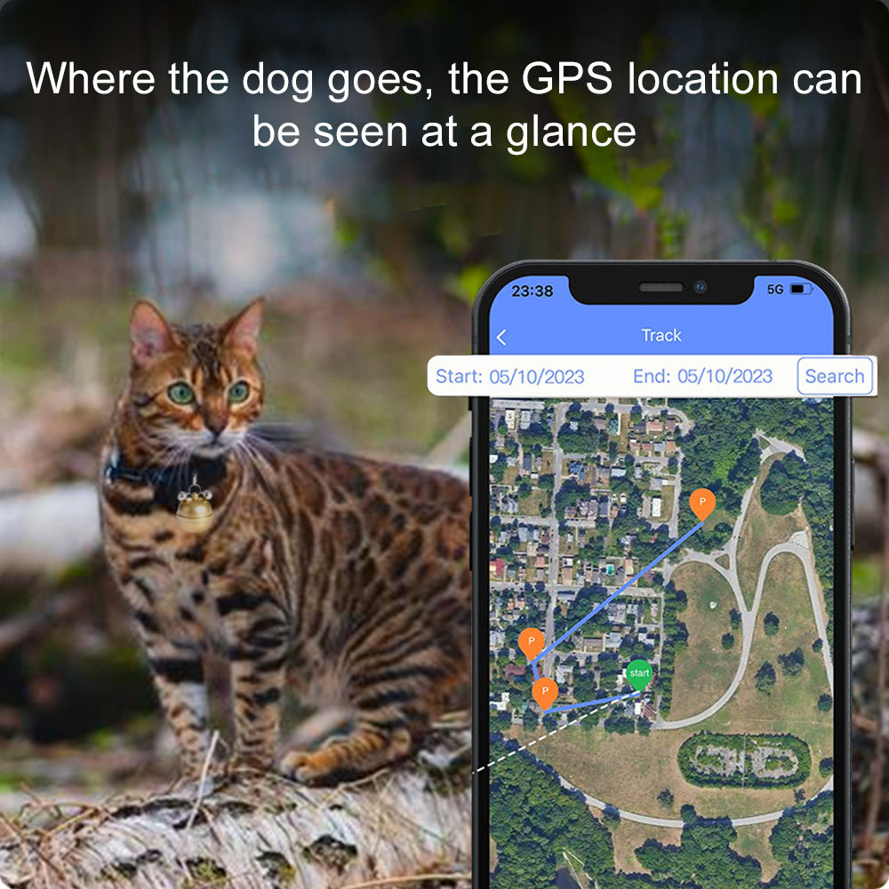 5Colour Cat Dog Pet Products Bell GPS Positioning Collar Waterproof Dustproof Quadruple Positioning G15
