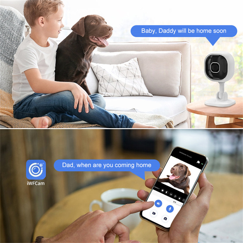 TAI VALLEY 1080P HD WIFI Home Mini Caretaker Smart Camera White Security Camera Night Vision Intercom Function A3