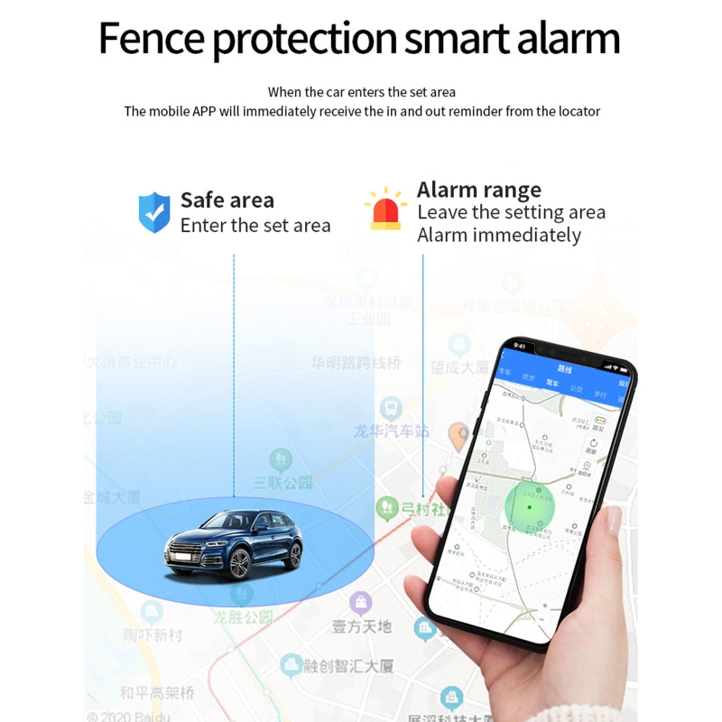 TAI VALLEY Car Map Navigation Locator Car Strong Magnetic GPS Free Installation Search and Rescue Device Anti-theft Alarm GF22